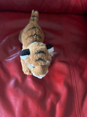 Plush Tiger Stuffed Animal - Soft Brown & Black Plush Toy